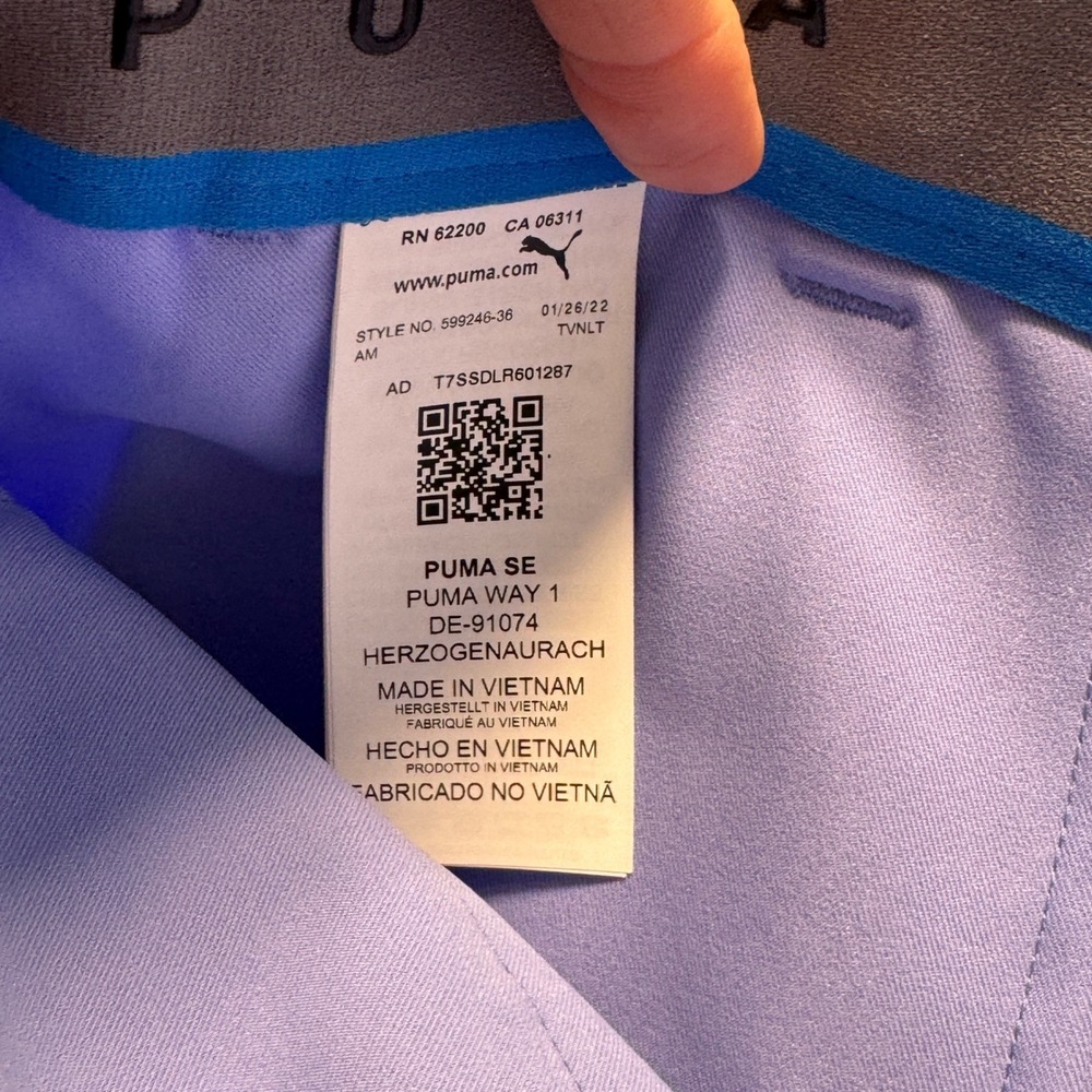 Puma Golf Performance Shorts Mens Light Purple Periwinkle Size 34 - Picture 5 of 9